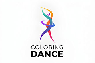 design unique tango rock gymnastic and dance logo