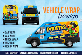 do vehicle wrap design, car wrap design, or van wrap design
