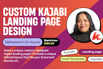 design your kajabi landing page, same day delivery