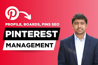 setup, optimized and manage pinterest marketing, boards and pins