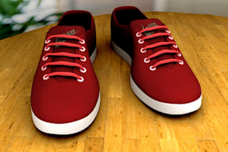 do 3d shoe modeling, sneaker design and shoe design