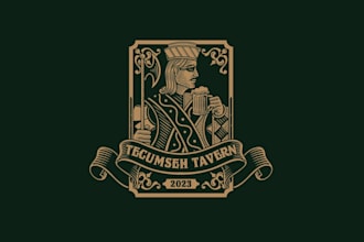 do a retro vintage high quality tavern branding logo design
