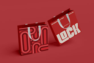 design a remarkable shopping bag, tote bag, or gift bag for your shop or brand