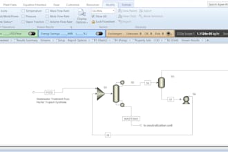 perform process simulation and optimization using aspen plus