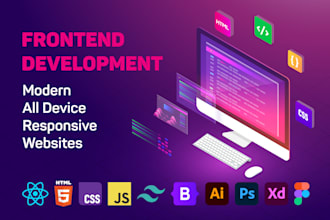 be your frontend web developer using react, HTML, CSS, bootstrap, javascript