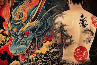 create japanese or oriental tattoo design for you