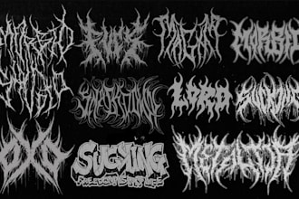 do a metal,hardcore,heavy metal, black metal band logo