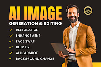 do ai photo restoration, repair, face swap and edit image