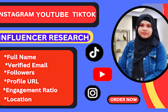 find top instagram, youtube, and tiktok influencers with verified email lists