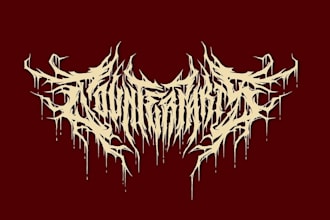 design extreme graffiti tag, nu metal, hard techno and metal band logo
