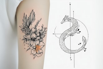 create a minimalist tattoo design for you