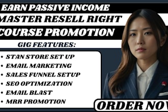 promote your master resell right course with email marketing for passive sales