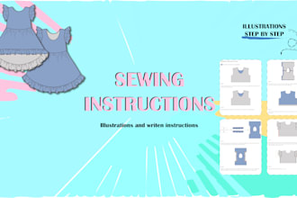 illustrate and write sewing instructions