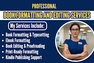 do KDP book formatting, book editing, proofreading  adobe indesign layout design