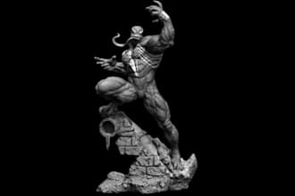sculpt a 3d action figure, toy, miniature for 3d printing