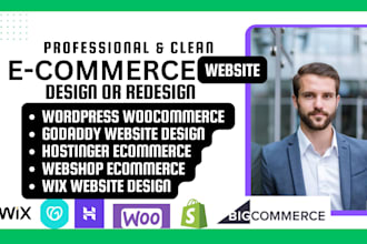 ecommerce webshop woocommerce wordpress godaddy hostinger siteground website wix