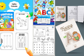 do kids activity book alphabet letter tracing adult coloring book cover interior