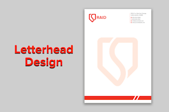 create professional quality letterhead for you