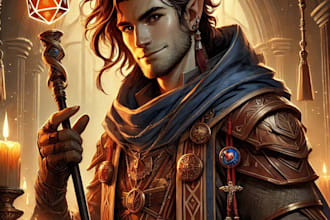 make a fantasy character design and dnd character art
