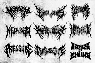 draw a death metal logo