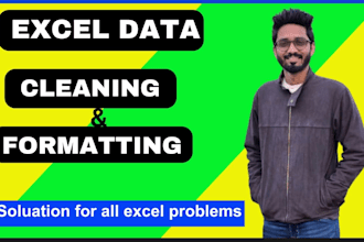 be your excel expert for data cleanup and formatting