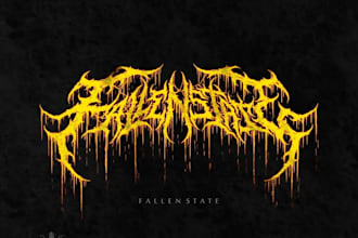 draw black, slam, or death metal logo for your band