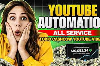 setup youtube automation channel business for you and create cashcow videos