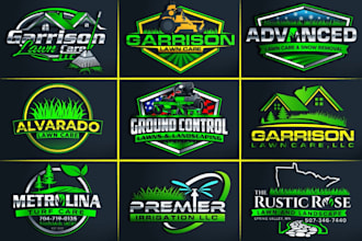 make modern agriculture, landscape and lawn care logo or any graphic design