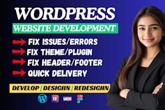 create wordpress developer, design redesign, and  business website