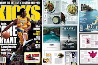 design corporate magazines, business catalogs, booklets, and event flyers