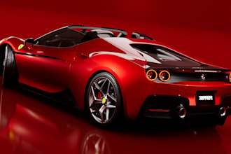 render 3d photorealistic freezer trailer, automotive car, legocar, gta car, cad