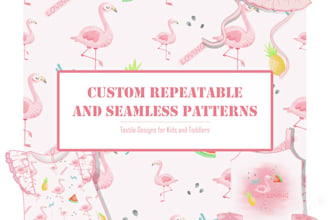 create custom repeatable and seamless textile patterns for kids