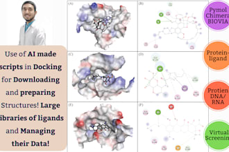 do molecular docking, virtual screening of ligands proteins