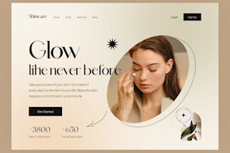 build skin care website for beauty shopify store spa treatment skincare website