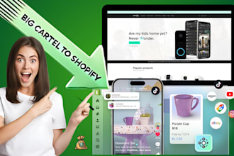 move, migrate your big cartel website to shopify via expert ecommerce transfer