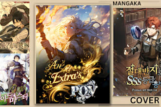draw webtoon anime cover art lightnovel webcomic in manhwa doujin style webnovel