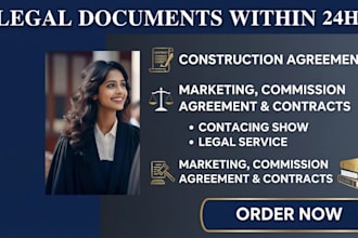 draft marketing agreement, commission, construction contract
