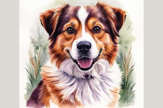 paint stunning watercolor pet portrait