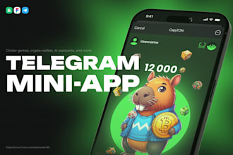 design a modern telegram mini app in figma
