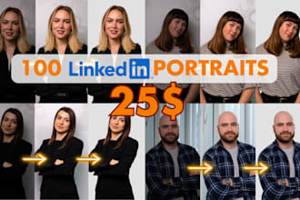 bulk edit and retouch linkedin headshots