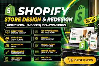 do shopify store design and redesign shopify website design shopify dropshipping