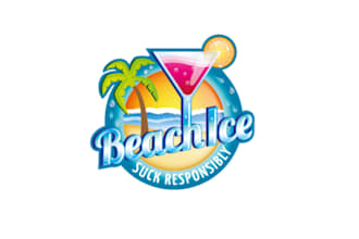 design a professional and modern beach ice logo for your business