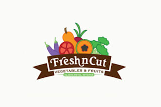 design a professional and modern vegetable logo for your business