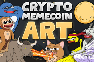 draw amazing custom crypto meme coin art