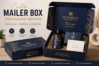design custom mailer and subscription box packaging for ecommerce brands