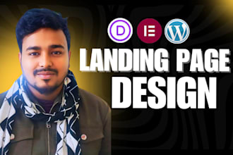 design wordpress landing page using elementor or divi