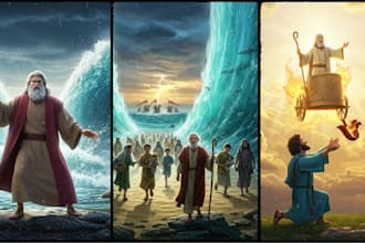 bible theme christian story design child book illustration children 3d kdp cover