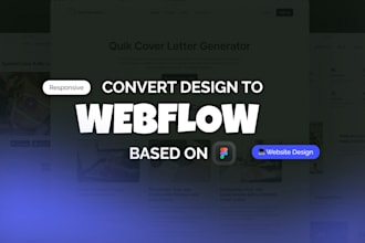 create webflow website or convert figma to webflow or webflow landing page