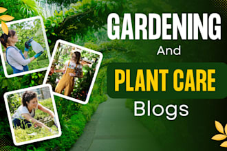 write gardening articles and plant care blogs for you