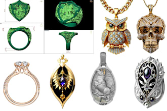 3d jewelry, pendant, 3d ring , 3d bracelet, realistic rendering blender, zbrush